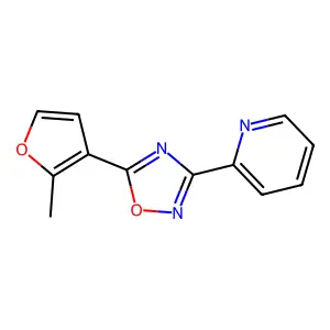 5-(2-Methylfuran-3-yl)-3-pyridin-2-yl-1,2,4-oxadiazole structure