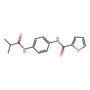 N-[4-(isobutyrylamino)phenyl]-2-furamide structure