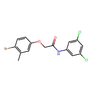 2-(4-bromo-3-methylphenoxy)-N-(3,5-dichlorophenyl)acetamide structure
