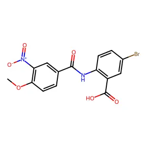 5-Bromo-2-{[(4-methoxy-3-nitrophenyl)carbonyl]amino}benzoic acid structure