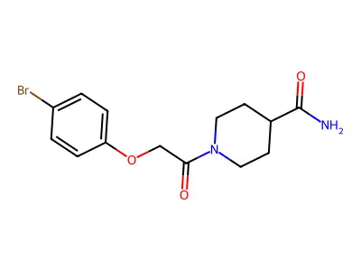1-[(4-Bromophenoxy)acetyl]piperidine-4-carboxamide structure