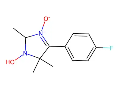 5-(4-fluorophenyl)-3-hydroxy-2,4,4-trimethyl-1-oxido-2H-imidazol-1-ium structure