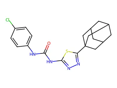 1-[5-(1-Adamantyl)-1,3,4-thiadiazol-2-yl]-3-(4-chlorophenyl)urea structure