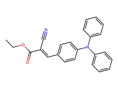 ethyl 2-cyano-3-[4-(N-phenylanilino)phenyl]prop-2-enoate structure