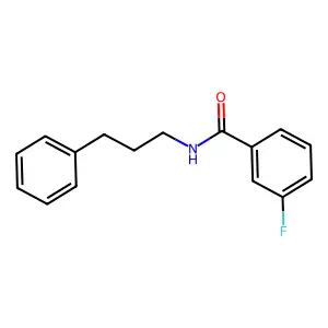 3-fluoro-N-(3-phenylpropyl)benzamide structure