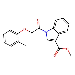 Methyl 1-(2-(o-tolyloxy)acetyl)-1H-indole-3-carboxylate structure