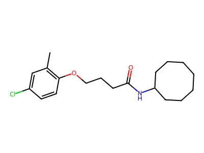 4-(4-chloro-2-methylphenoxy)-N-cyclooctylbutanamide structure