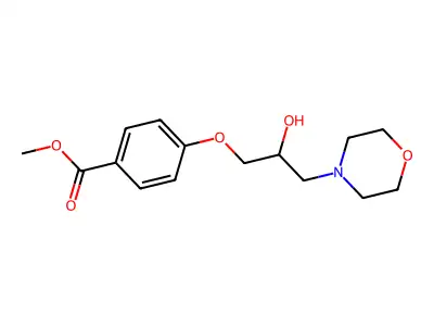 4-(2-Hydroxy-3-morpholin-4-yl-propoxy)-benzoic acid methyl ester structure