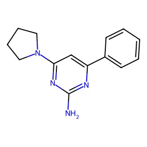 4-Phenyl-6-pyrrolidin-1-ylpyrimidin-2-amine structure