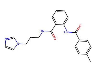 N-(3-imidazol-1-ylpropyl)-2-[(4-methylbenzoyl)amino]benzamide structure