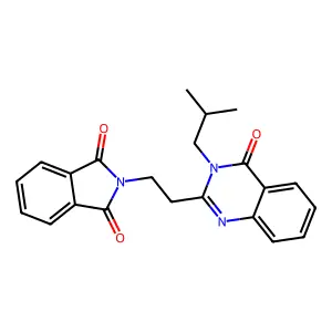 2-[2-[3-(2-Methylpropyl)-4-oxoquinazolin-2-yl]ethyl]isoindole-1,3-dione structure