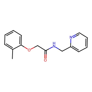 2-(2-methylphenoxy)-N-(pyridin-2-ylmethyl)acetamide structure
