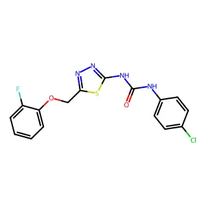 1-(4-Chlorophenyl)-3-[5-[(2-fluorophenoxy)methyl]-1,3,4-thiadiazol-2-yl]urea structure
