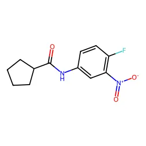 N-(4-fluoro-3-nitrophenyl)cyclopentanecarboxamide structure