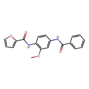 N-(4-benzamido-2-methoxyphenyl)furan-2-carboxamide structure