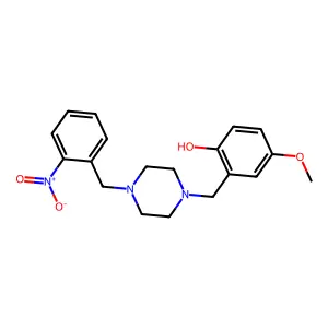4-Methoxy-2-{[4-(2-nitrobenzyl)piperazin-1-yl]methyl}phenol structure