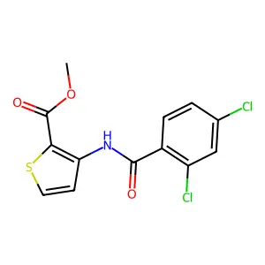 Methyl3-[(2,4-dichlorobenzoyl)amino]thiophene-2-carboxylate structure