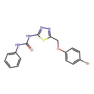 1-[5-[(4-Bromophenoxy)methyl]-1,3,4-thiadiazol-2-yl]-3-phenylurea structure