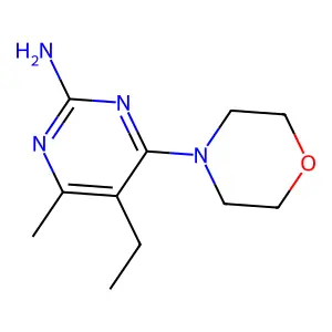 5-Ethyl-4-methyl-6-(morpholin-4-yl)pyrimidin-2-amine structure