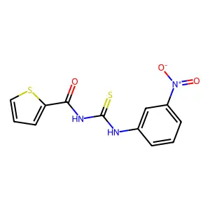 N-[(3-nitrophenyl)carbamothioyl]thiophene-2-carboxamide structure