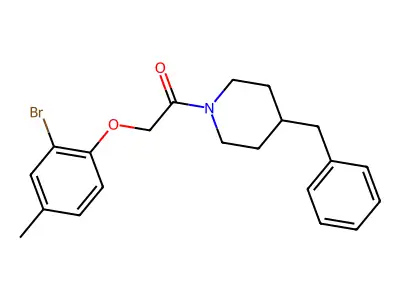 1-(4-Benzylpiperidin-1-yl)-2-(2-bromo-4-methylphenoxy)ethanone structure