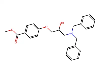 Methyl 4-[3-(dibenzylamino)-2-hydroxypropoxy]benzoate structure
