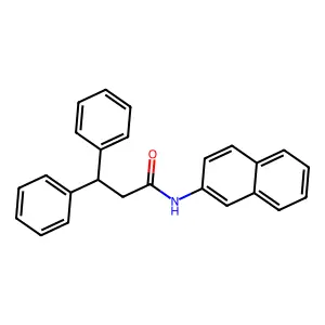 N-naphthalen-2-yl-3,3-diphenylpropanamide structure