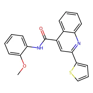 N-(2-methoxyphenyl)-2-(2-thienyl)-4-quinolinecarboxamide structure