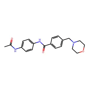 N-[4-(acetylamino)phenyl]-4-(morpholin-4-ylmethyl)benzamide structure