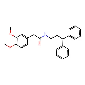 2-(3,4-dimethoxyphenyl)-N-(3,3-diphenylpropyl)acetamide structure