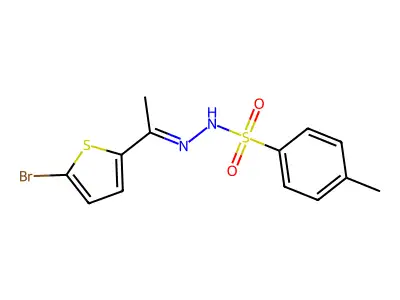 N-[(E)-1-(5-bromothiophen-2-yl)ethylideneamino]-4-methylbenzenesulfonamide structure