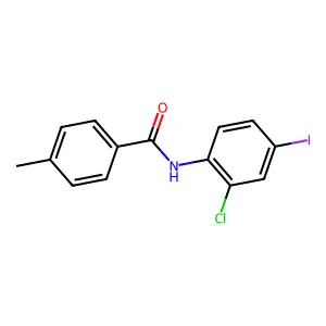 N-(2-chloro-4-iodophenyl)-4-methylbenzamide structure