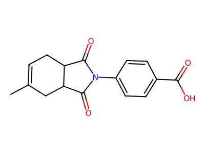4-(5-methyl-1,3-dioxo-1,3,3a,4,7,7a-hexahydro-2H-isoindol-2-yl)benzoic acid structure
