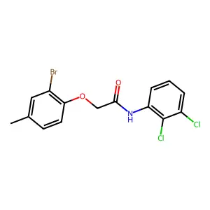 2-(2-bromo-4-methylphenoxy)-N-(2,3-dichlorophenyl)acetamide structure