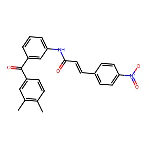 (E)-N-[3-(3,4-dimethylbenzoyl)phenyl]-3-(4-nitrophenyl)prop-2-enamide structure