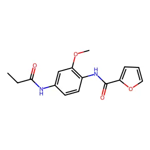 N-[2-methoxy-4-(propionylamino)phenyl]-2-furamide structure