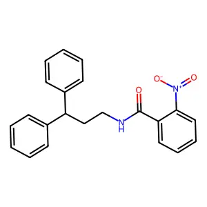 N-(3,3-diphenylpropyl)-2-nitrobenzamide structure