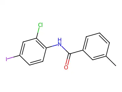 N-(2-chloro-4-iodophenyl)-3-methylbenzamide structure