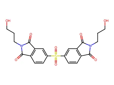 5,5'-Sulfonylbis(2-(3-hydroxypropyl)-1H-isoindole-1,3(2H)-dione) structure