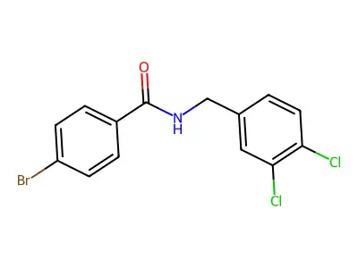 4-bromo-N-(3,4-dichlorobenzyl)benzamide structure