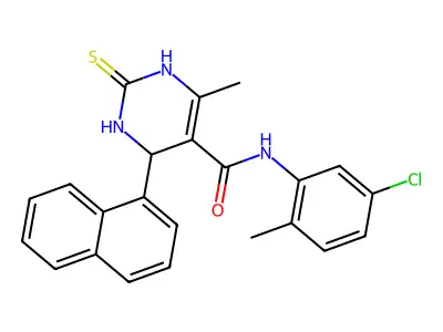 N-(5-Chloro-2-methylphenyl)-1,2,3,4-tetrahydro-6-methyl-4-(1-naphthalenyl)-2-thioxo-5-pyrimidinecarboxamide structure