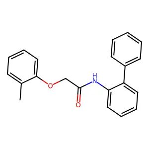 2-(2-methylphenoxy)-N-(2-phenylphenyl)acetamide structure