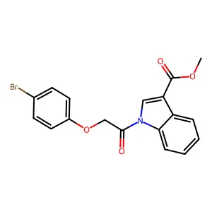 Methyl 1-(2-(4-bromophenoxy)acetyl)-1H-indole-3-carboxylate structure