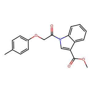 Methyl 1-(2-(p-tolyloxy)acetyl)-1H-indole-3-carboxylate structure
