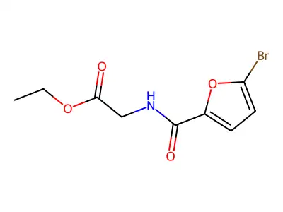 Ethyl 2-[(5-bromo-2-furyl)carbonylamino]acetate structure