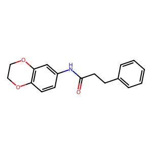 N-(2,3-dihydro-1,4-benzodioxin-6-yl)-3-phenylpropanamide structure