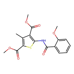 Dimethyl 5-[(2-methoxybenzoyl)amino]-3-methylthiophene-2,4-dicarboxylate structure