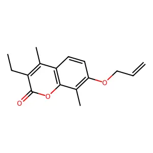 3-Ethyl-4,8-dimethyl-7-prop-2-enoxychromen-2-one structure