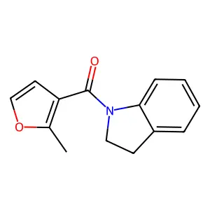 2,3-Dihydroindol-1-yl-(2-methylfuran-3-yl)methanone structure