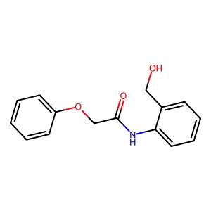 N-[2-(hydroxymethyl)phenyl]-2-phenoxyacetamide structure